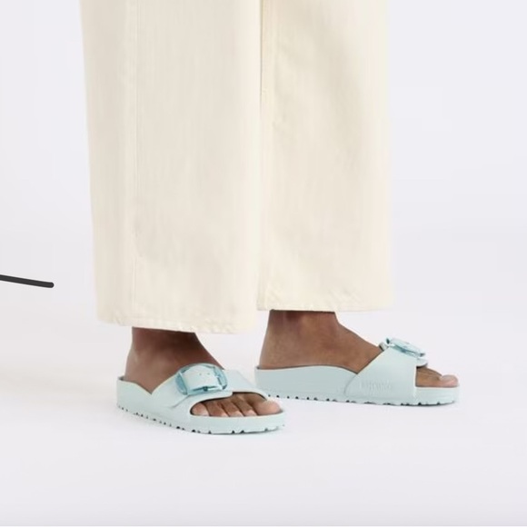 BIRKENSTOCK MADRID BIG BUCKLE EVA SURF GREEN Blue Slides Women EU 38/US 7 Narrow - Picture 6 of 7